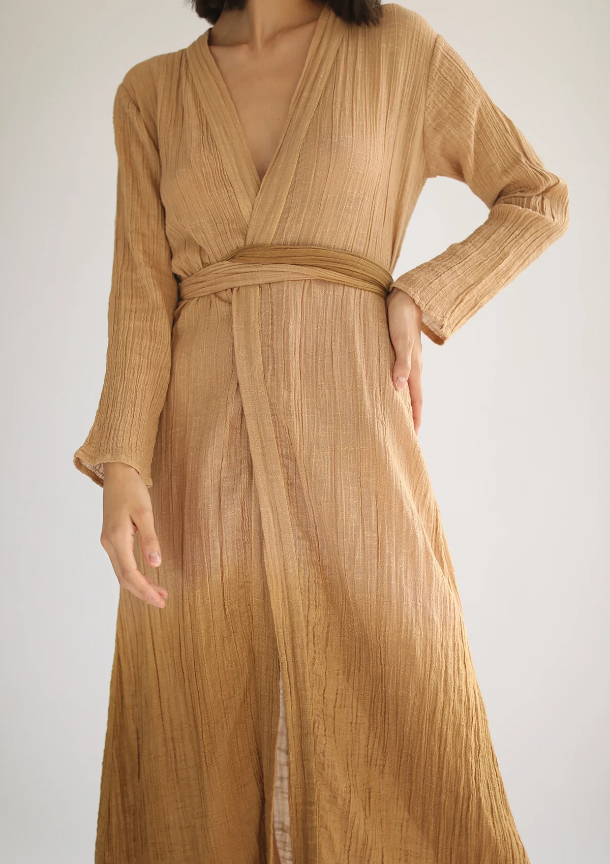 Alternate product view of Aria Wrap Dress – Golden Ombre