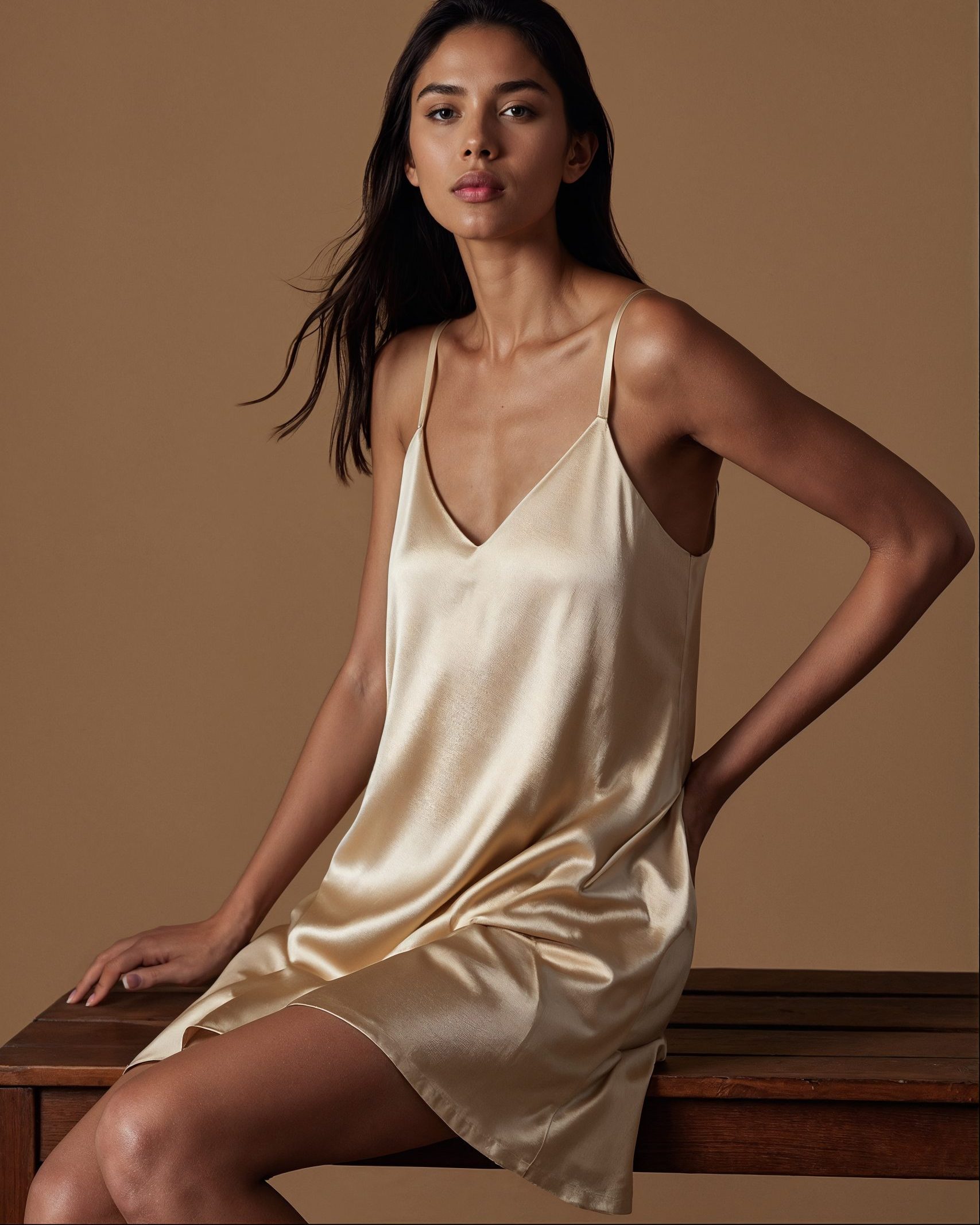 Alternate product view of Beige Trench Coat