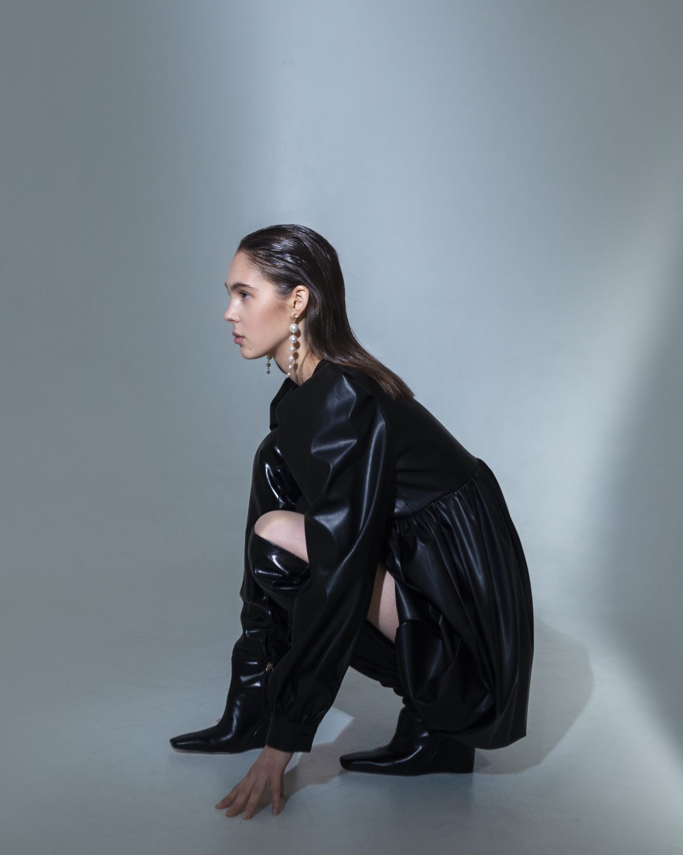Alternate product view of Black Leather Dress