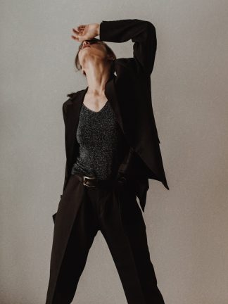 Alternate product view of Black Leather Jacket