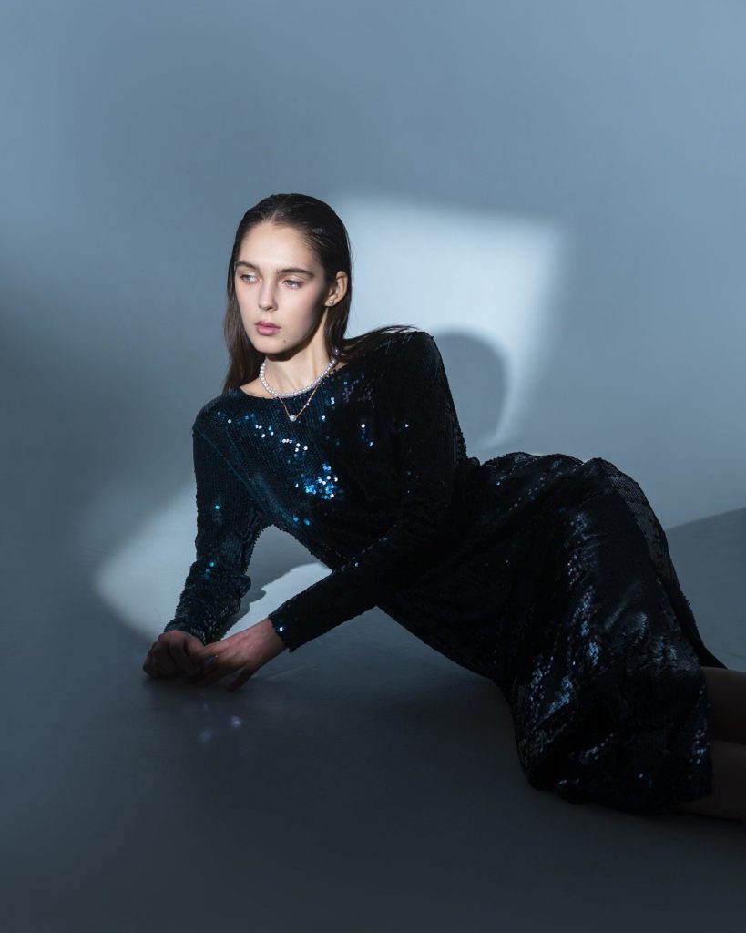 Product image of Blue Sequin Maxi Dress