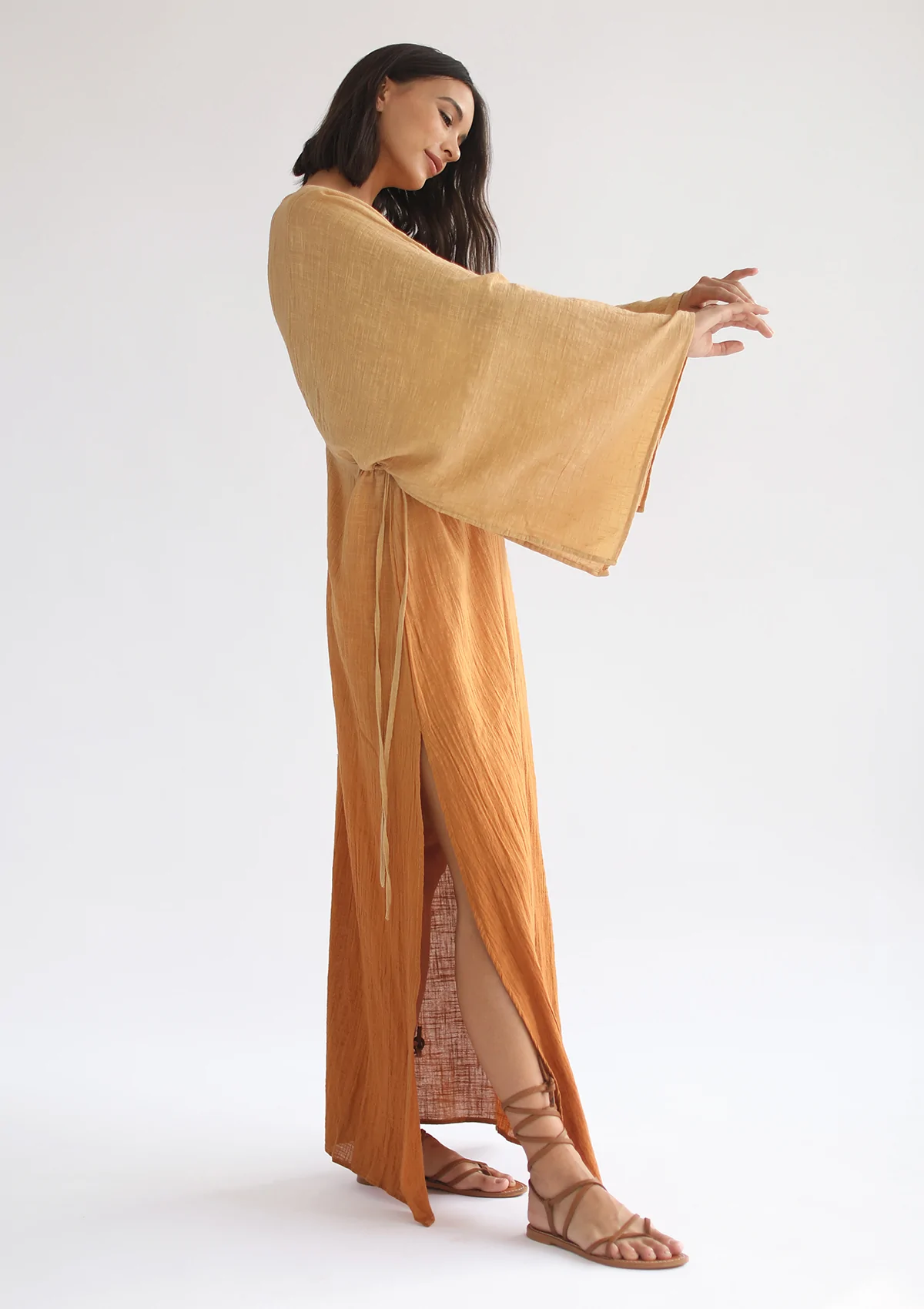 Alternate product view of Dalia Maxi Dress – Inca Gold Ombre