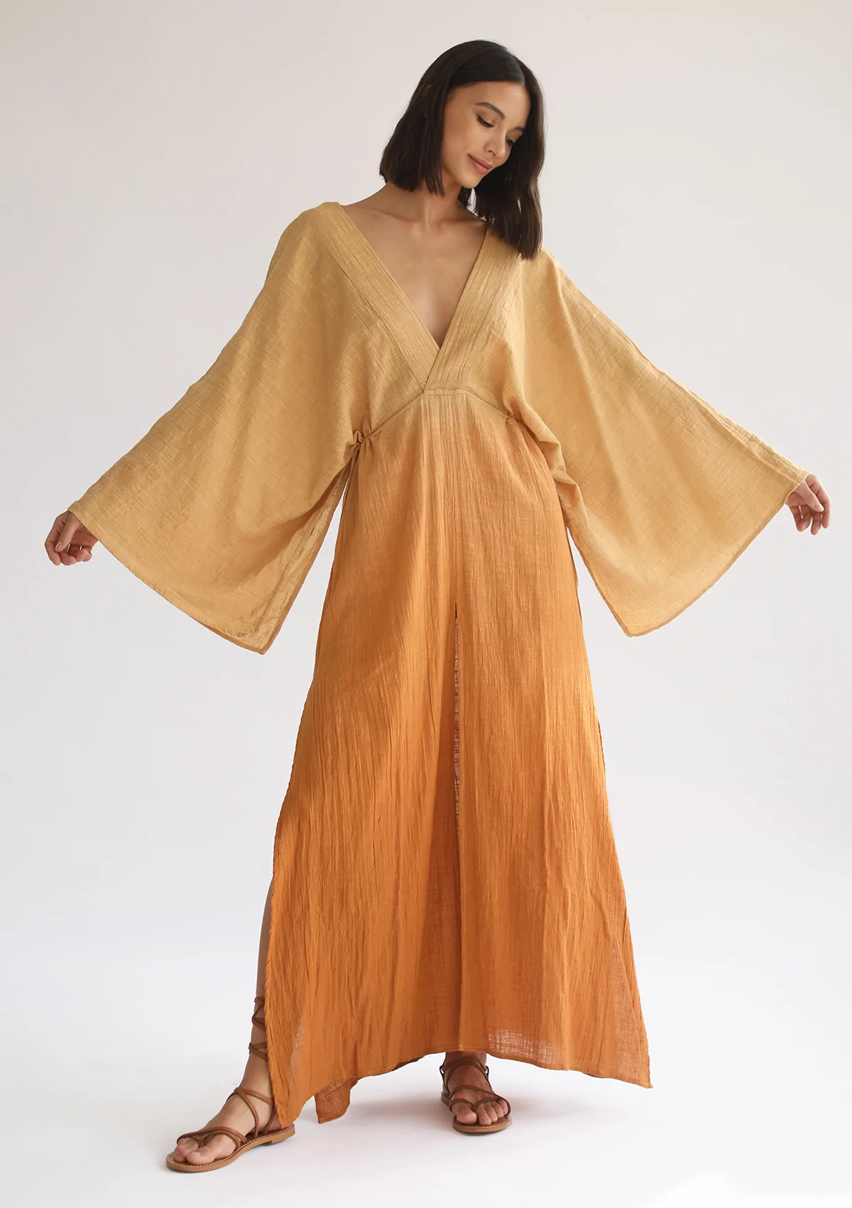 Alternate product view of Dalia Maxi Dress – Inca Gold Ombre