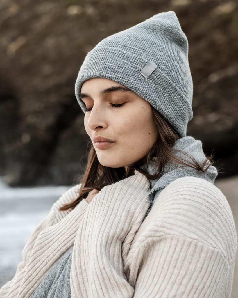 Product image of Grey Knitted Beanie