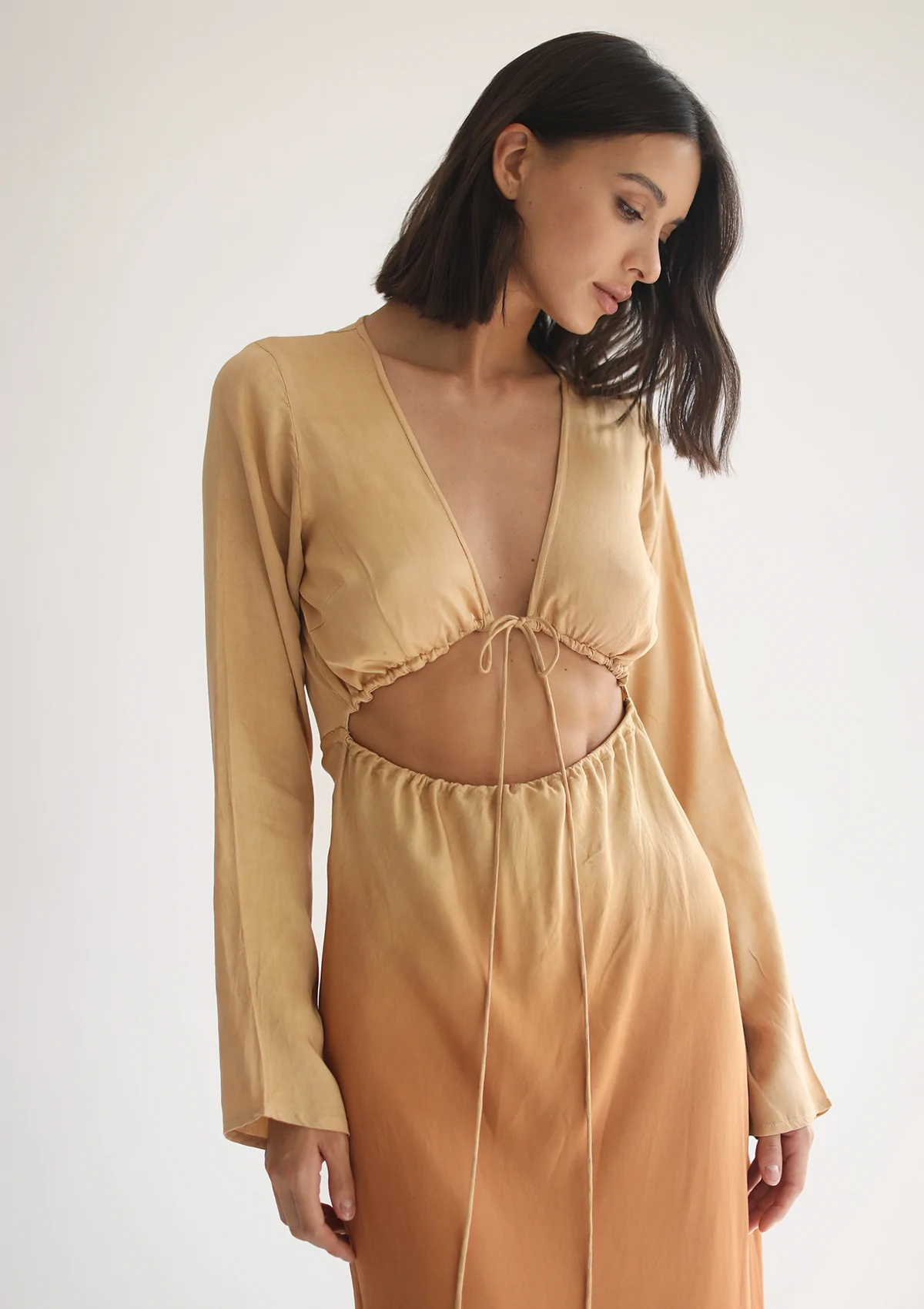 Alternate product view of Hera Maxi Dress – Inca Gold Ombre