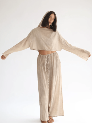 Product image of Mia Cropped Sweater – Gray